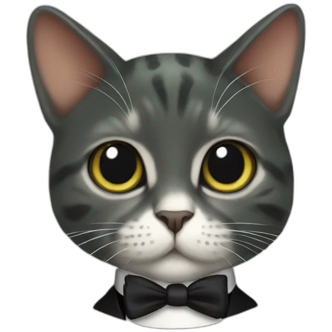 Turtle cat in a tuxedo emoji