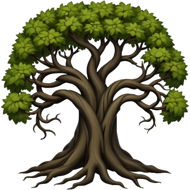 dark old deep tangled trees  emoji