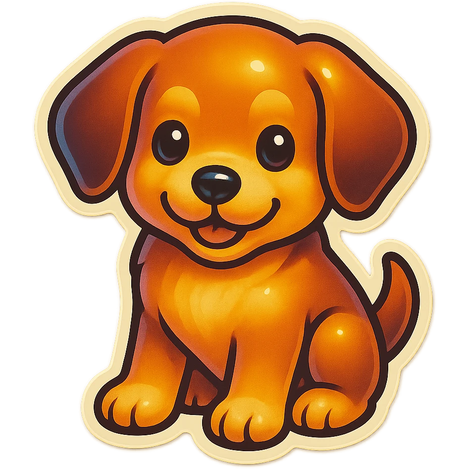 a cute puppy emoji