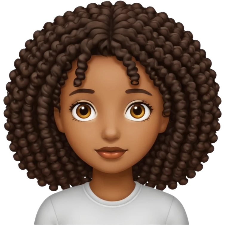 black girl with curly hair  emoji