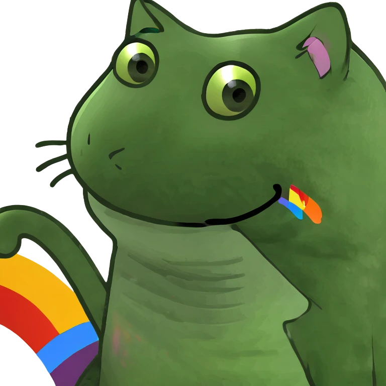 Cat with rainbows  emoji