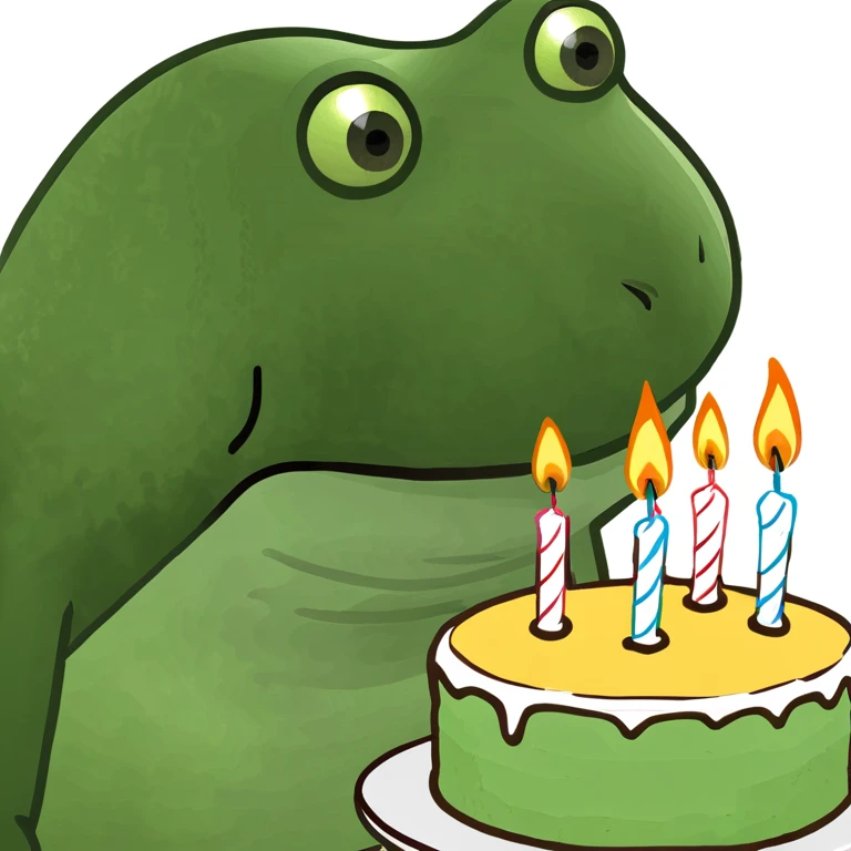 bufo blowing candles on cake emoji