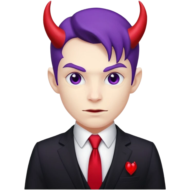 purple devil with suit emoji