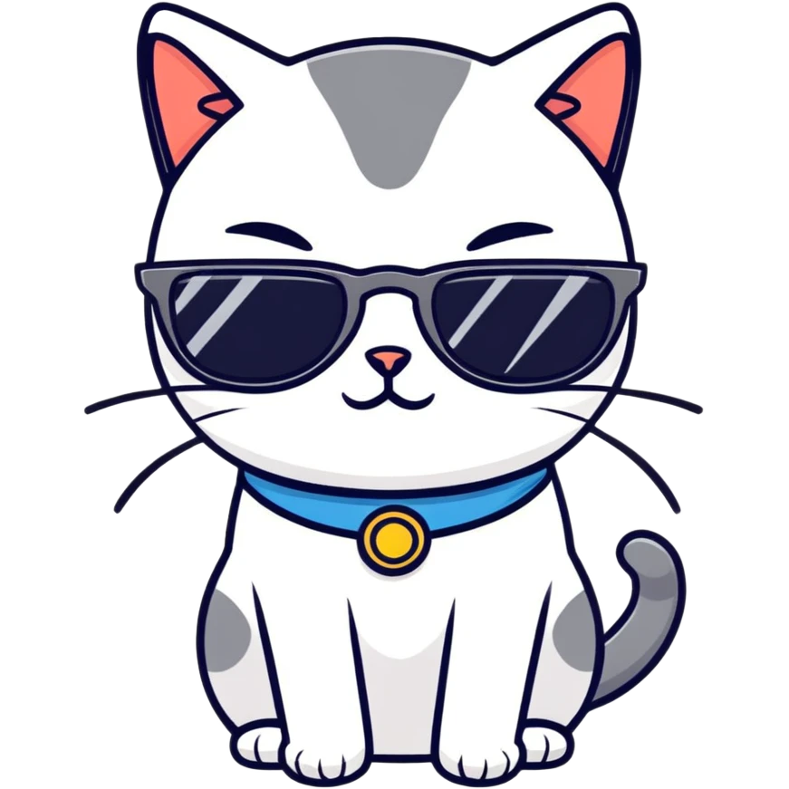 Cat with sunglasses emoji