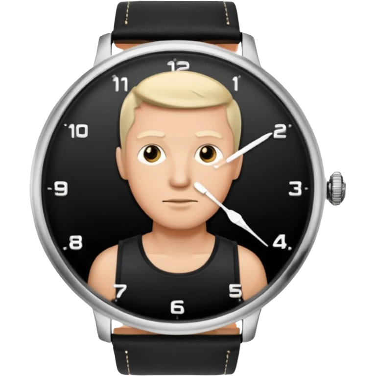 man wearing a black strap watch emoji
