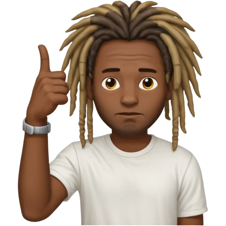 Thumbs down black skinned guys with dreads with his thumbs pointing down emoji