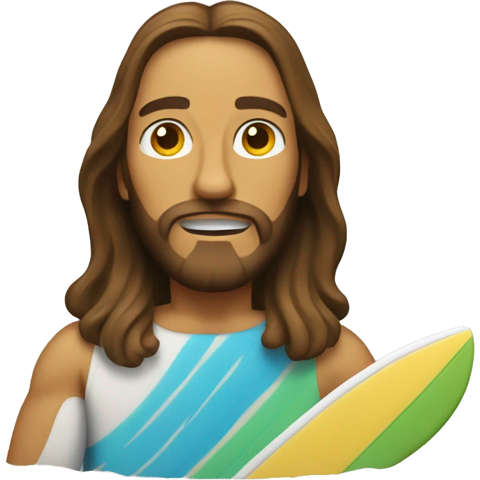 Jesus on a surfboard emoji