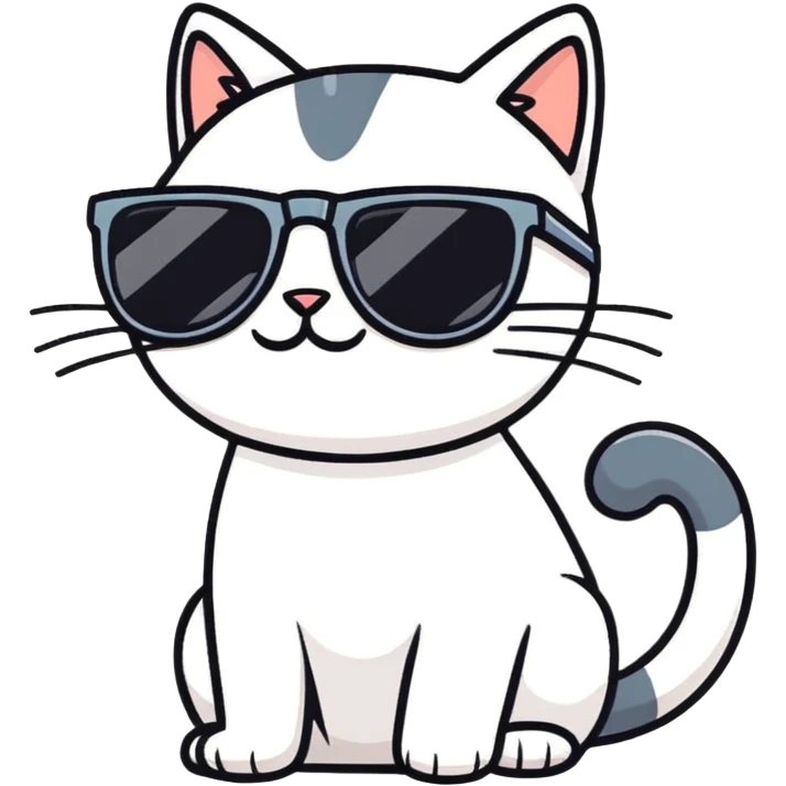 Cat with sunglasses emoji