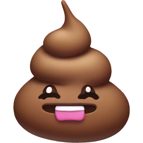 a pink poop  emoji