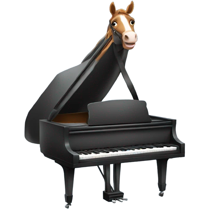 caballo en un piano emoji