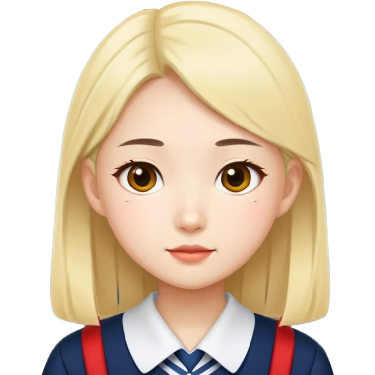 Chinese girl in school uniform emoji