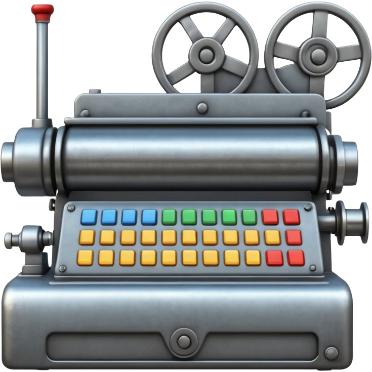 very big machinery or machine system with many buttons emoji