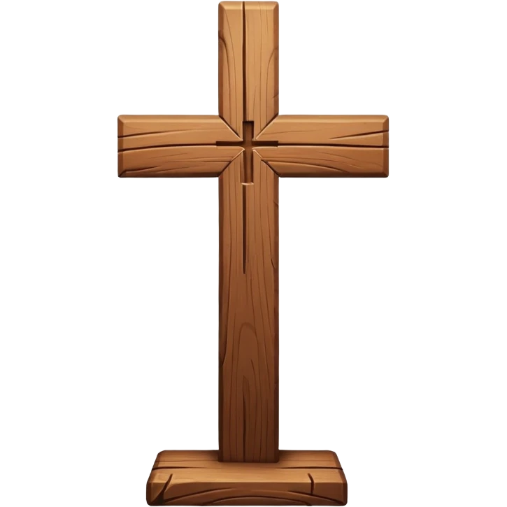wooden christian cross emoji