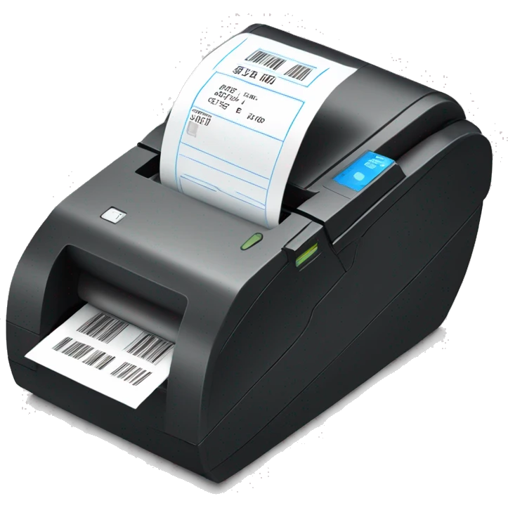 thermal receipt printer. emoji
