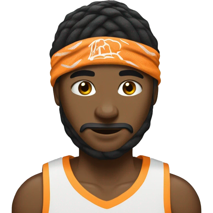 basketball player with hair bandana emoji