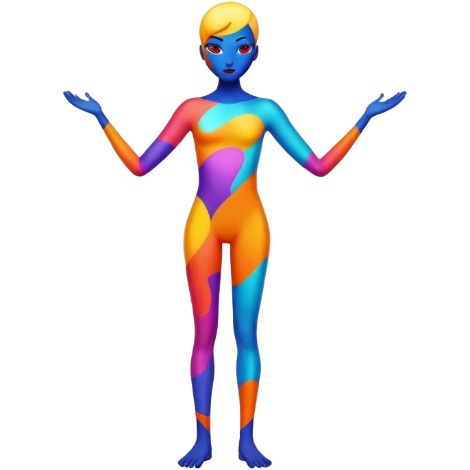 Abstract colorful shoLa Creatura full bodyy  emoji