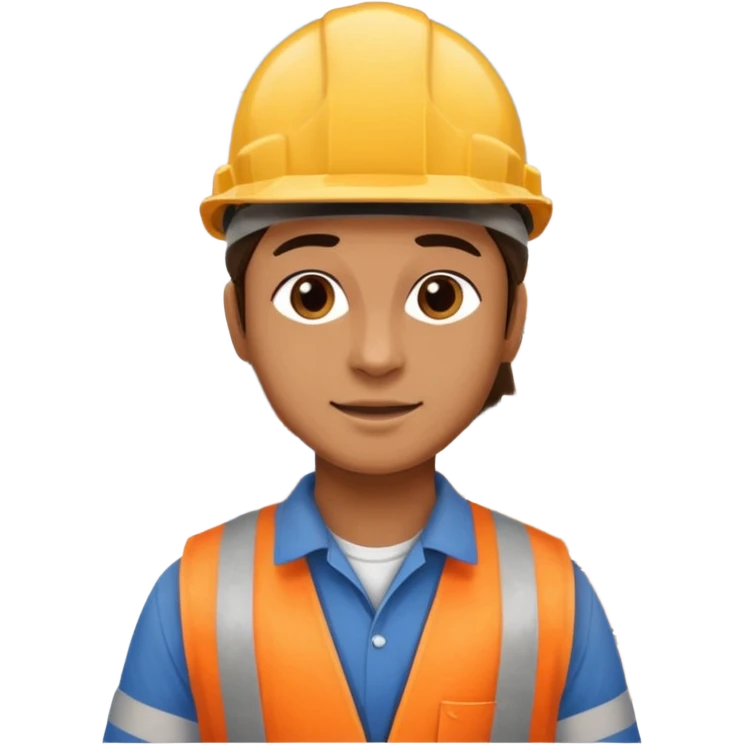 Worker with pallet in port area, import. emoji