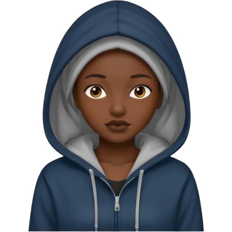 Hooded Street Walker black woman  emoji
