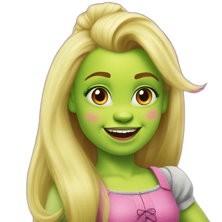 Jojo siwa as shrek emoji