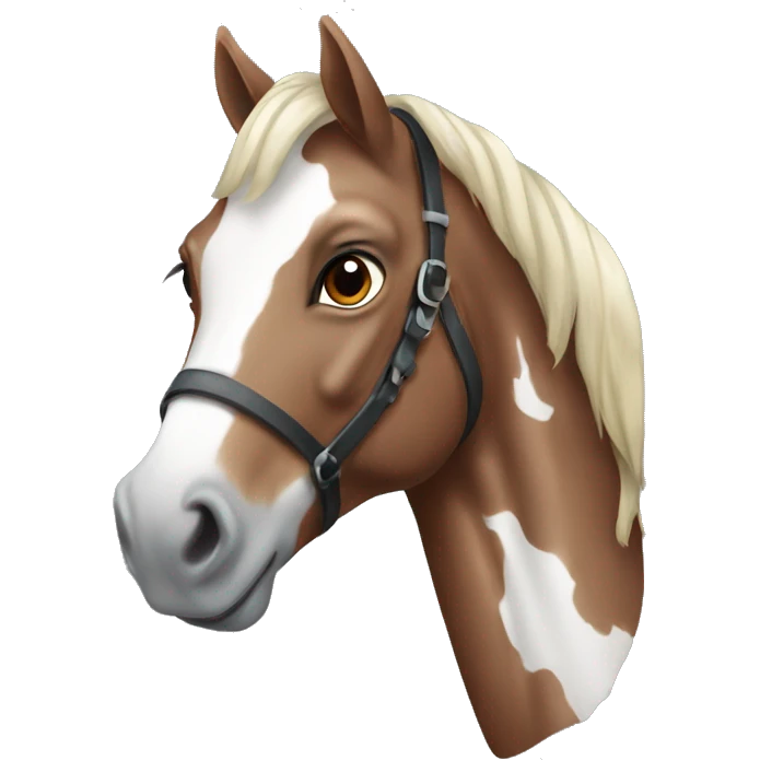 brown-grey speckled horse emoji