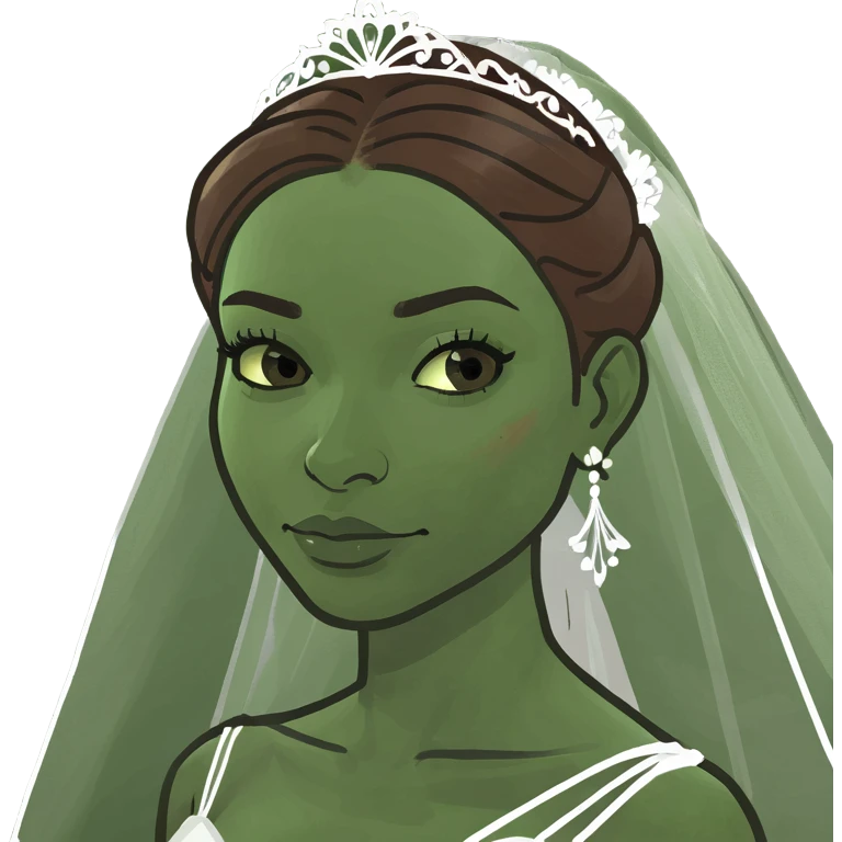 Brown skin lady in a wedding dress emoji