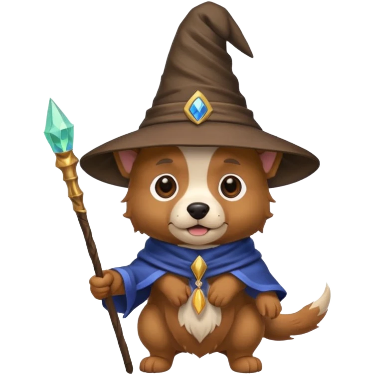 Dog wizard emoji