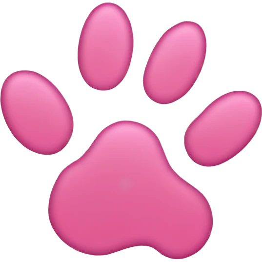 Pink paw print  emoji