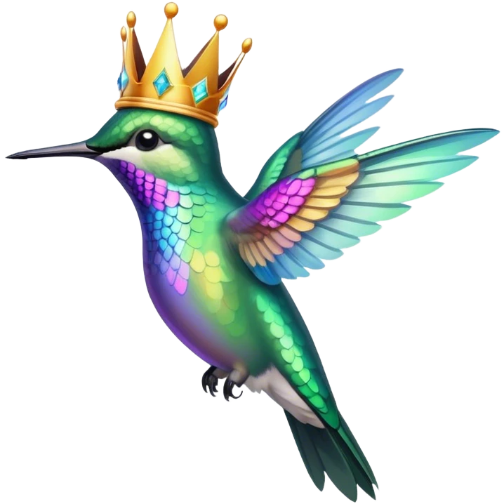 hummingbird with crown emoji