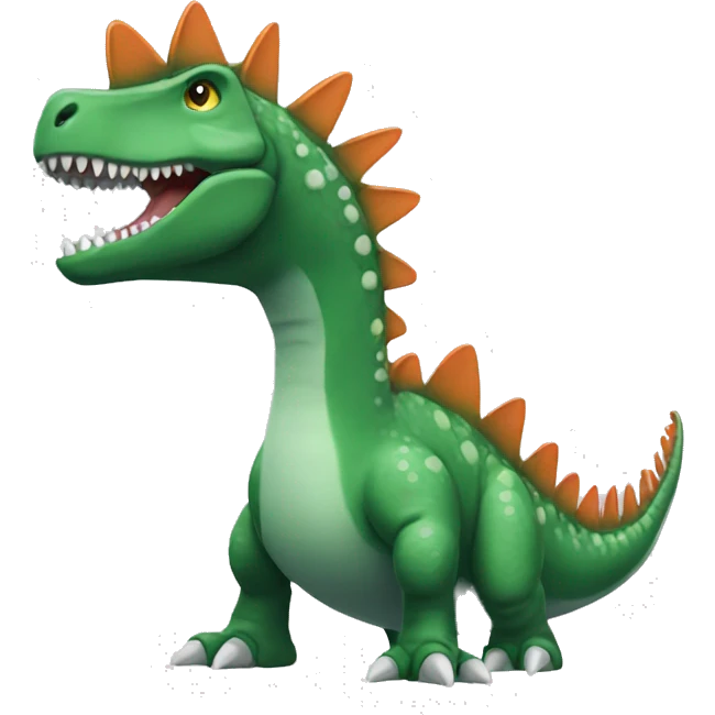 spinosaurus short arms, big legs, spiny fan on back emoji