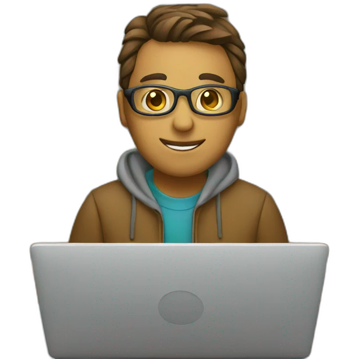 Library-programmer-laptop emoji
