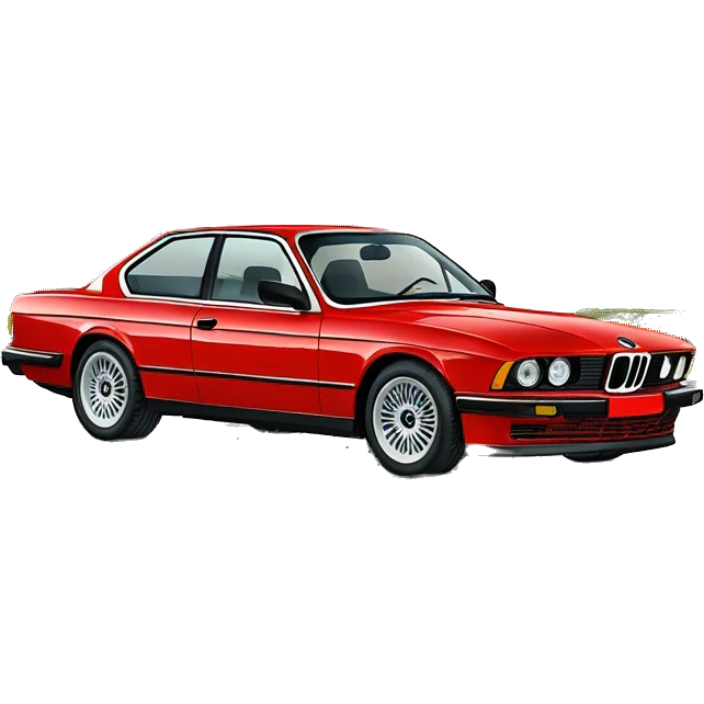Red BMW E24 635csi 1988 emoji