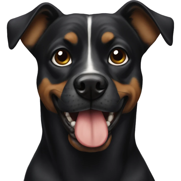 Black mouthed Kerr dog  emoji