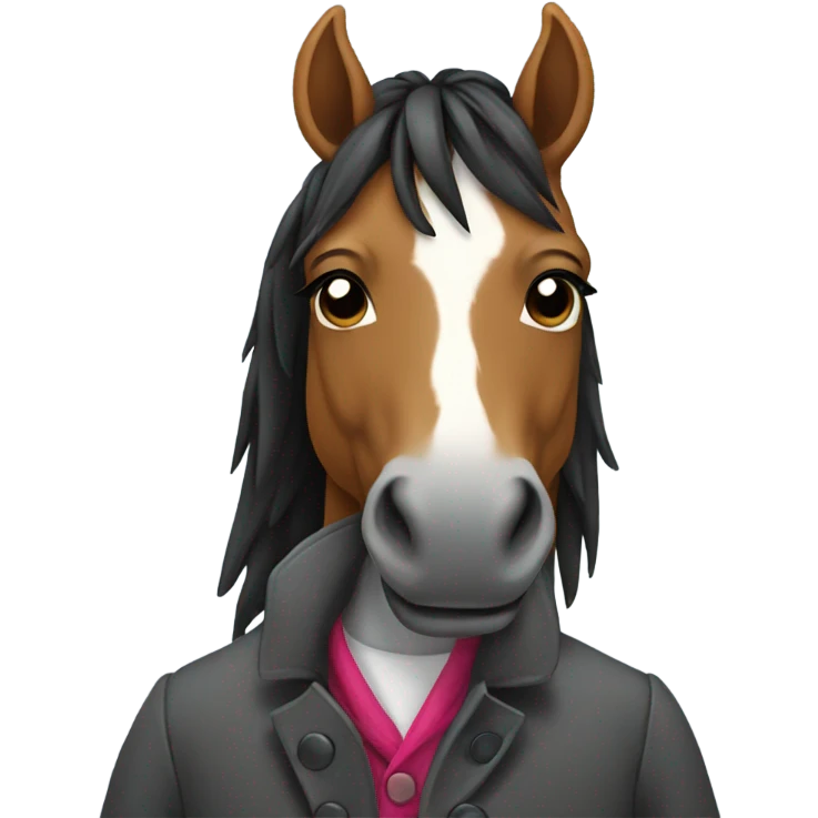 Horse in a coat emoji