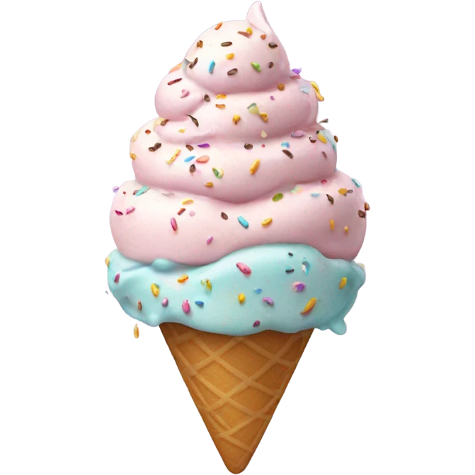 Ice cream with sprinkles  emoji