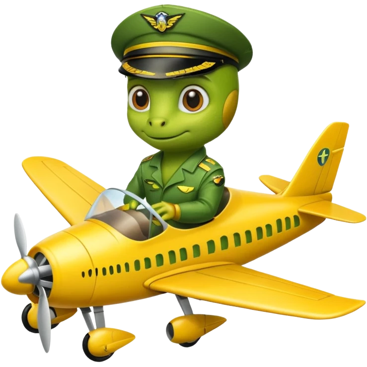 gecko pilot riding yellow plane emoji