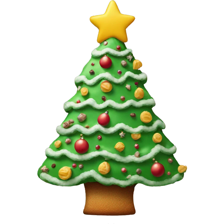 Christmas tree made of cake emoji