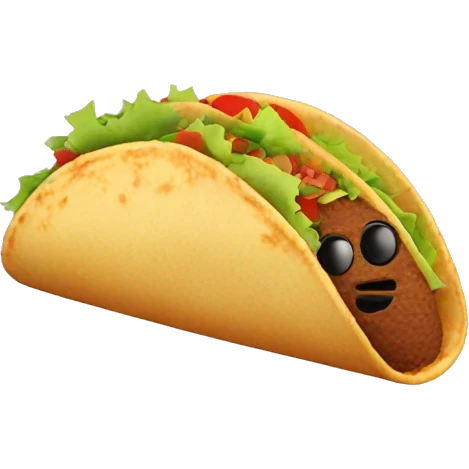 mexican taco no face emoji