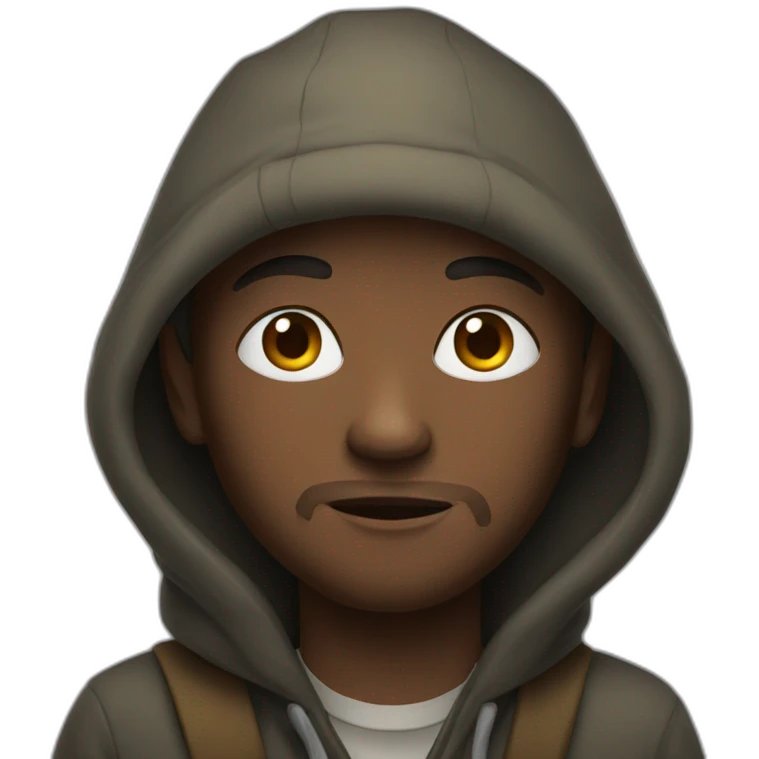 homeless young man emoji