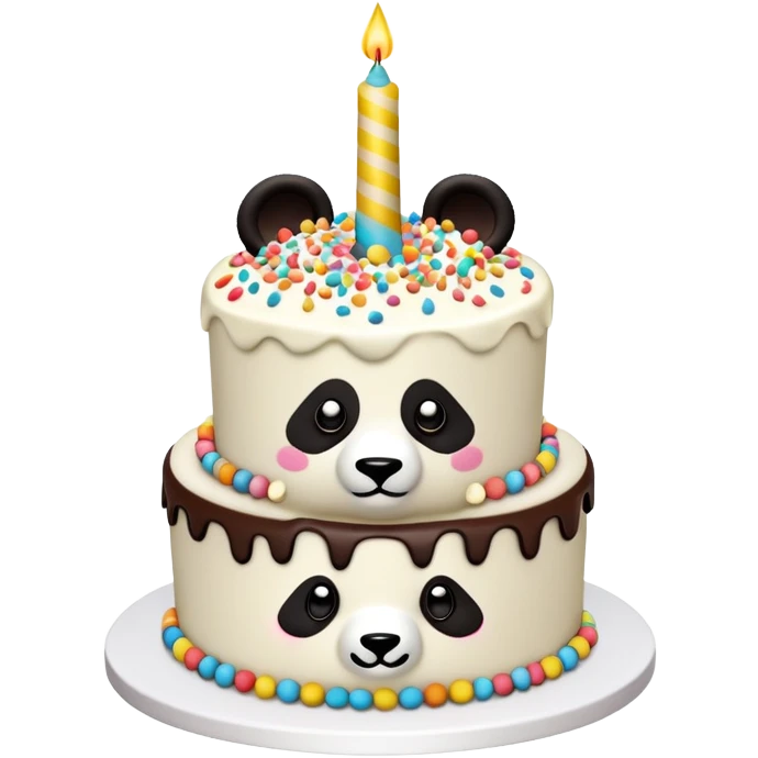 panda birthday cake emoji