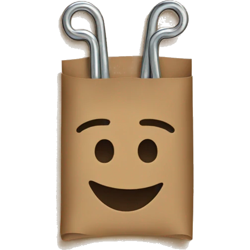  brown paper clips emoji