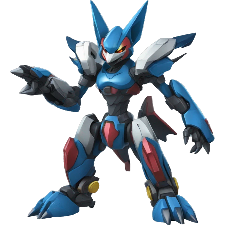 Lucario-Zoroark-medabot-Mecha full body emoji