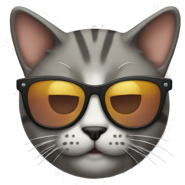 Cat emoji with sunglasses emoji