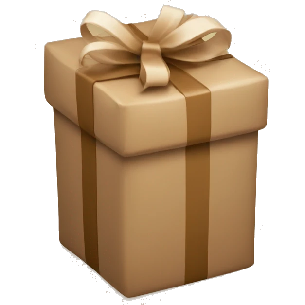 Light brown Christmas present emoji