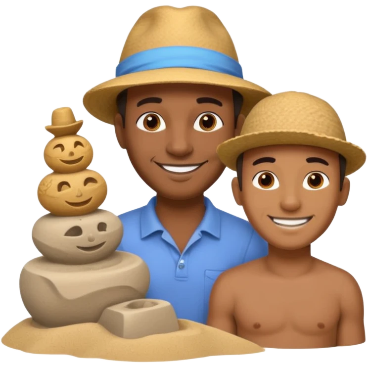 Sand Sculptor black man emoji