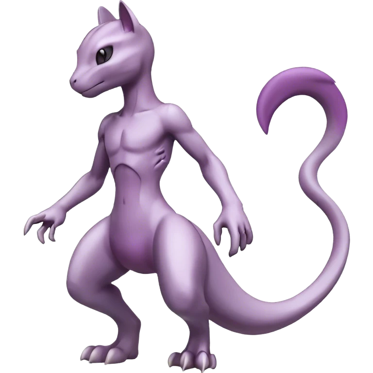  Cool Edgy Shiny Legendary Mewtwo-Digimon-hybrid full body emoji