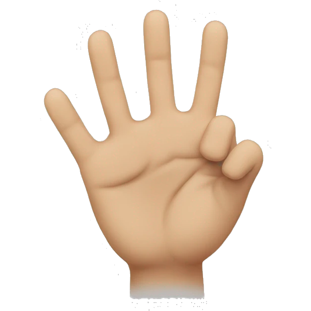 3 fingers emoji