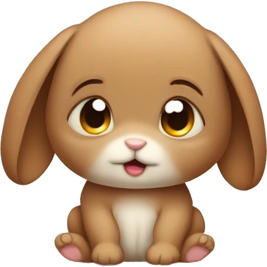 sad Rabbit brown baby rabbit emoji