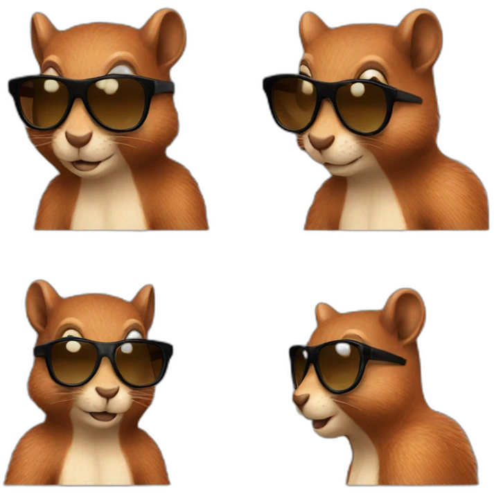 cool squirrel in sunglasses emoji