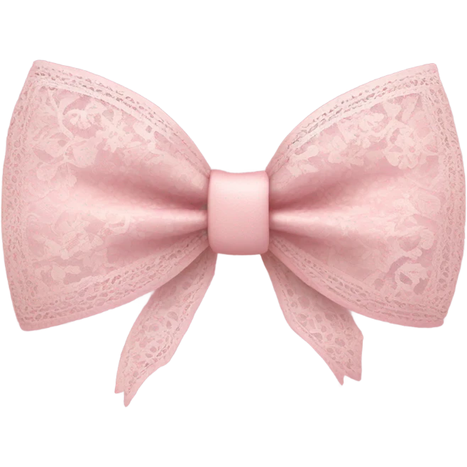 Pink bow with lace  emoji