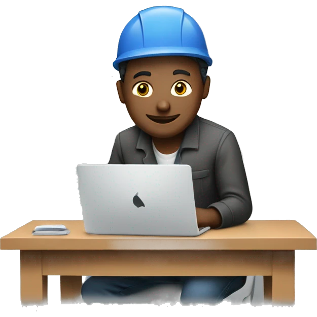  a men work on laptop emoji